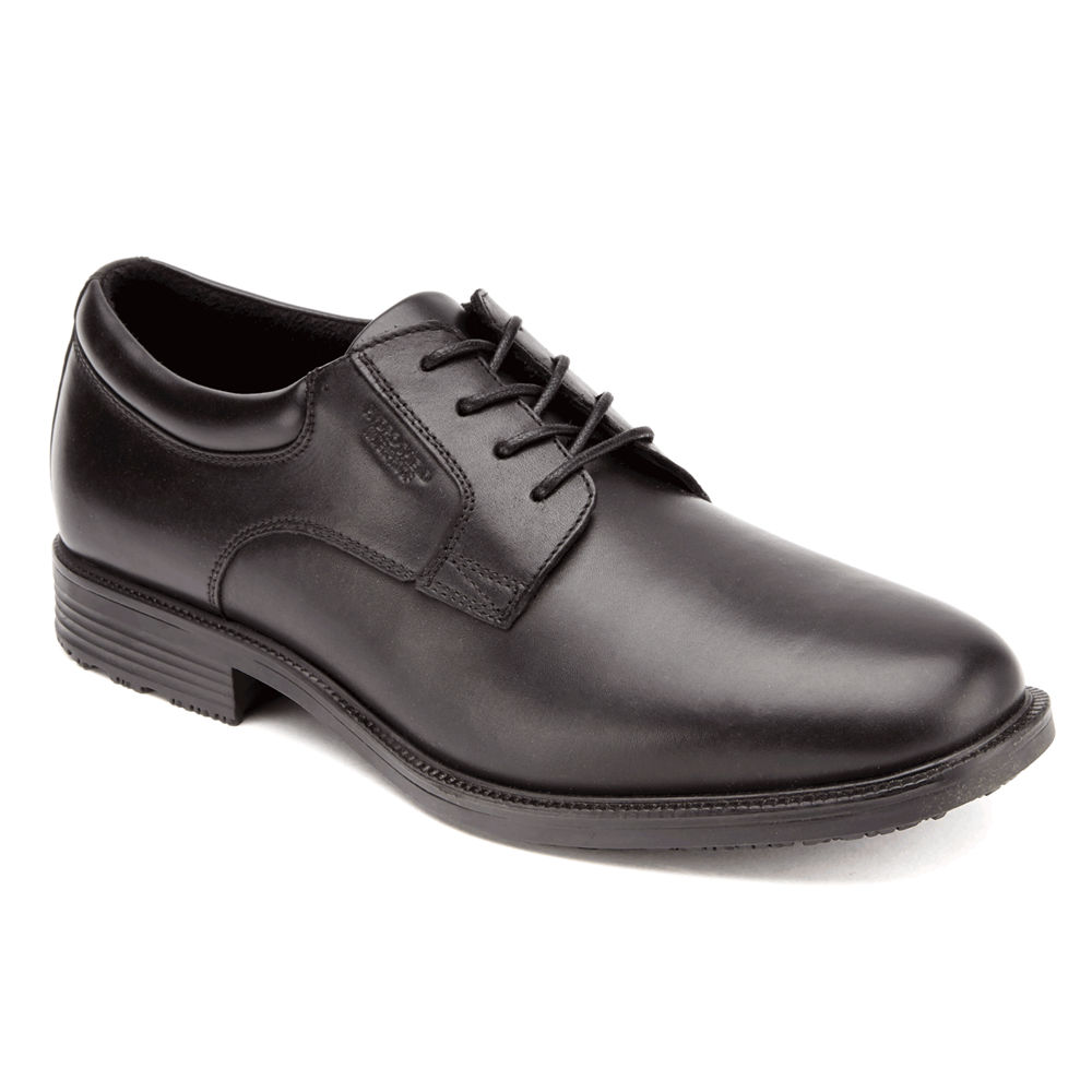 Rockport Mens Dress Shoes Black - Essential Details Waterproof Plain Toe - UK 014-YMBGCH